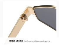 Gafas de sol hexagonales de moda para mujer 2025, diseño de marca de lujo, gafas de sol poligonales únicas, gafas de sol vintage con montura pequeña para hombre - details 12