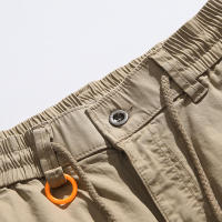Pantalones Cargo de Moda para Hombres 2024 Estilo Callejero Suelto con Cordón Material de Algodón - details 9