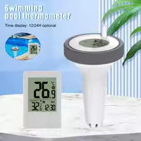 Termómetro inalámbrico flotante para piscina, dispositivo con Monitor de temperatura interior, reloj para estanque, bañera de hidromasaje y Acuario - details 12