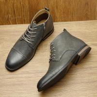 Botas para hombres Botas de cuero cómodas de tobillo de marca de moda para hombres - details 2