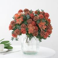Flores artificiales de 27CM, decoración de mesa de hortensias, 8 cabezas, ramo de hortensias artificiales, regalos DIY, flores falsas, decoración para el hogar y la boda - details 1