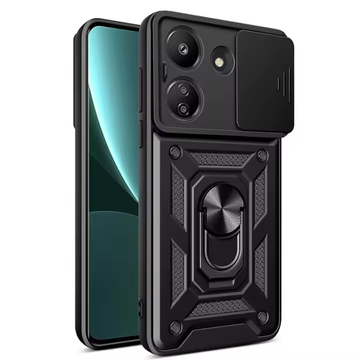 Funda de lente de cámara de lujo con cubierta deslizante compatible con Xiaomi Redmi 13C Poco C65 Protección - 1