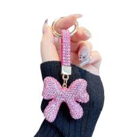 LLavero de lazo de diamante con diamantes de imitación para mujer, colgante con lazo de cristal coreano, creativo, con lazo de diamantes de imitación - details 15