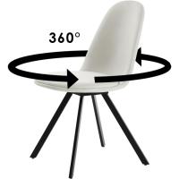 Juego de 4 sillas de comedor con asiento y respaldo suaves, con patas de metal macizo, para salón, dormitorio, cocina o comedor, ante marrón - details 74