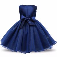 Elegante Vestido de Princesa para Niñas Talla de Flor Elegante Grandes Lazos - details 16