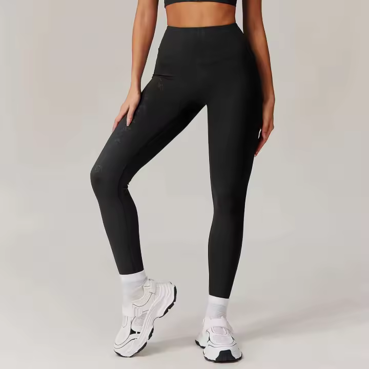 Pantalones de yoga para correr para mujer, monos deportivos de entrenamiento teñidos de cintura alta, levantamiento de cadera, pantalones de gimnasio - 1