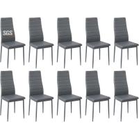 Sillas de Comedor Juego de 4 Sillas de Metal para Cocina, Silla de Mesa Comoda Silla con Asiento Tapizado, Negro - details 17