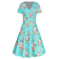 2025 Primavera/Verano Nuevo vestido francés para mujer con falda con vuelo grande - details 49