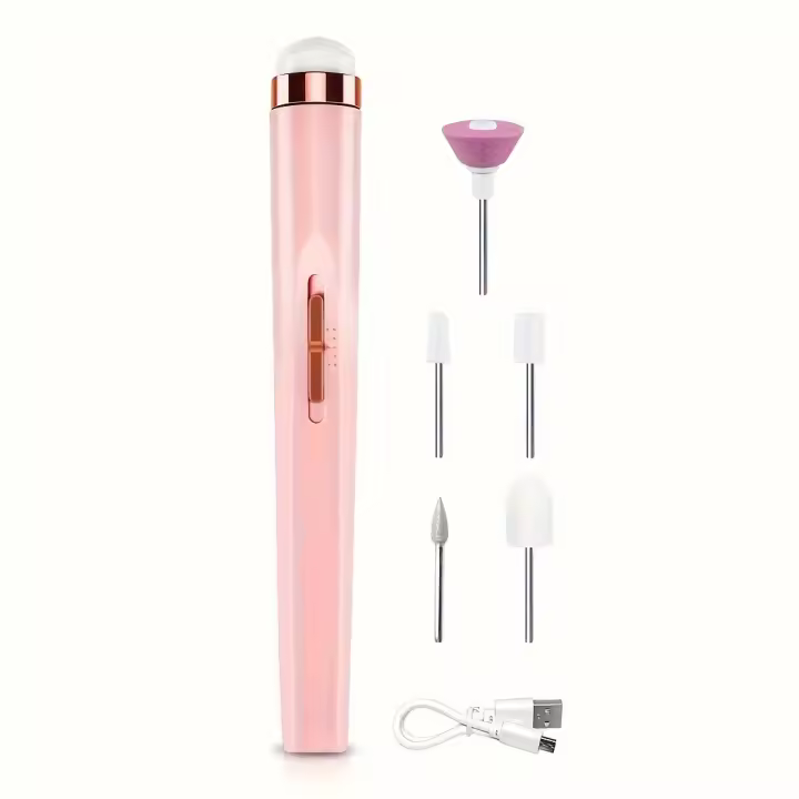 Taladro Eléctrico Recargable por USB para Uñas, Máquina Portátil para Pulir Uñas, Herramienta Profesional Multifuncional, 1 unidad - 1