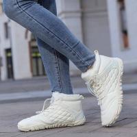 Botas de nieve de invierno para hombres y mujeres, zapatos descalzos forrados de piel cálida, repelente al agua, caja de punta ancha, botines ligeros para exteriores - details 17
