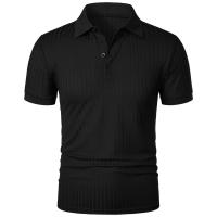 Ropa deportiva para correr para hombre, poste de pie de manga corta de alta elasticidad de verano, suéter básico de punto fino - details 13