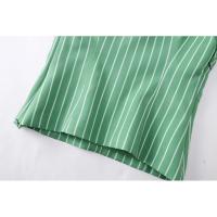 Blusa Sin Mangas a Rayas para Mujer OUWU Top Ajustado con Crema Lateral Ropa de Calle Elegante - details 13