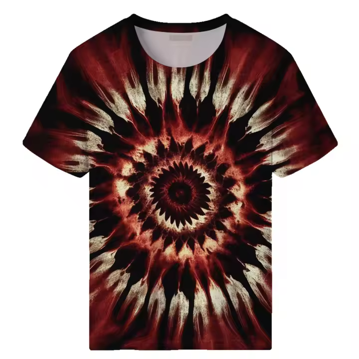 Camiseta Tie Dye para hombre, camisa con estampado de rayas en espiral, novedad - 1