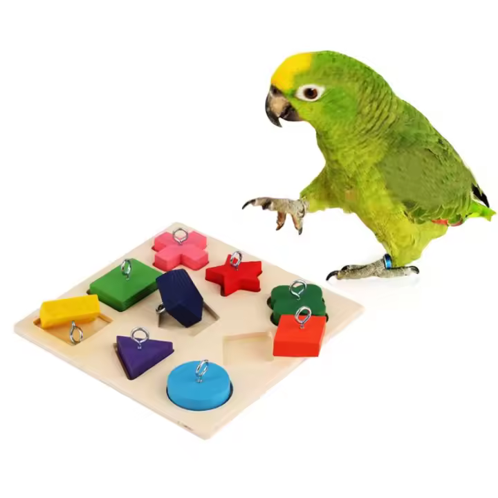 Juguetes Educativos para Mascotas de Madera Colorida Interactiva para Papagayos y Pájaros en General Útiles de Entrenamiento para Mascotas Domésticas Fabricado en China - 1