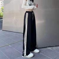 Pantalones deportivos rectos sueltos de moda a rayas de verano de estilo americano de pierna ancha informal para hombres y mujeres - details 4