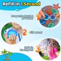 Globos de Agua Reutilizables, Juguetes de Verano para Niños, Bombas de Agua, Bolas de Silicona Suave para Rociar Agua(6 Piezas). - details 4