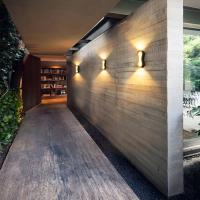 Lámpara LED de pared de doble cabeza para exteriores, foco bidireccional simple impermeable para lavado de pared, villa, patio, 110V, 220V - details 3