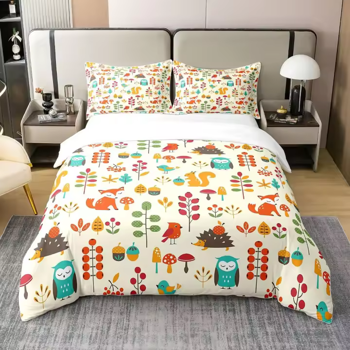 Juego de Ropa de Cama de Gracias al Día de Sanacios Funda de Edredón de Turca para Niños - 1