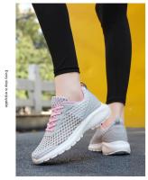 Zapatillas de deporte de moda de las mujeres ahuecadas hacia afuera ultra ligeras grandes de malla transpirable zapatos casuales de los zapatos de las mujeres - details 12