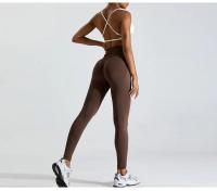 Conjunto de Yoga para Mujer Ropa Deportiva de Entrenamiento de Malla Transpirable Secado Rápido 2 Piezas Chaleco y Shorts para Correr y Modelar Espalda Material de Nylon - details 18