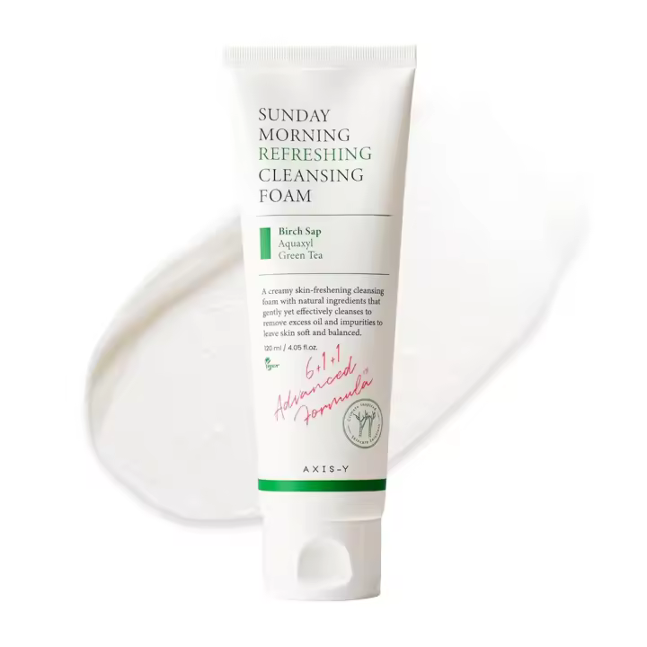 AXIS-Y Espuma limpiadora refrescante Sunday Morning con savia de abedul, limpiador facial suave hidratante y calmante, cuidado coreano vegano - 1