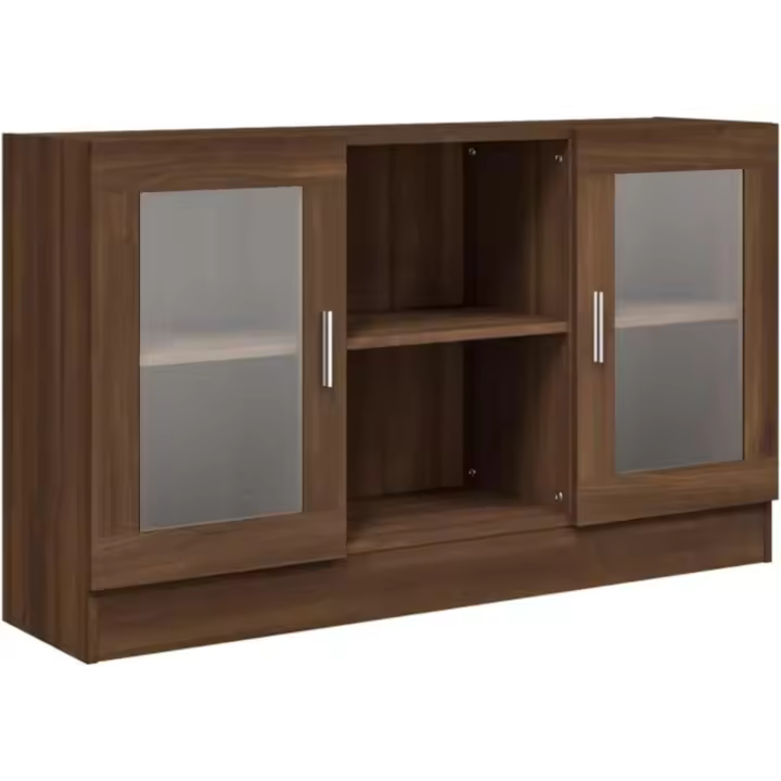 Vitrina Armario de Libros Revistas Estante Estantería Soporte Almacenamiento Oficina Hogar Decoración de Madera Contrachapada Negro - 1