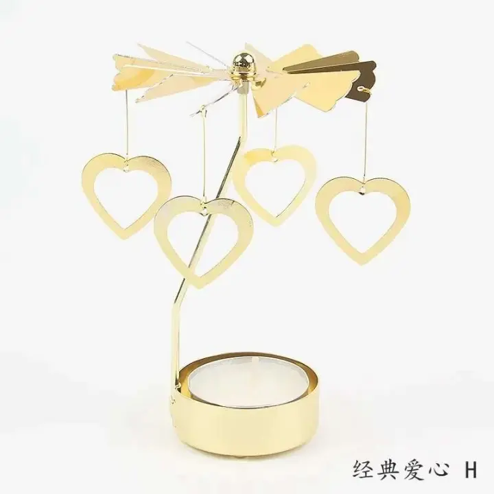 Velas Giratatorias de Metal en Formas de Copo de Nieve y Ángel Portavelas para Té Romántico, Boda, Decoración del Hogar en Navidad - 1