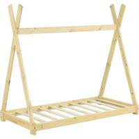 Cama para niños pequeños Cama Infantil 160 x 80cm Estructura Tipi de Madera Pino Color Pino Natural - details 3