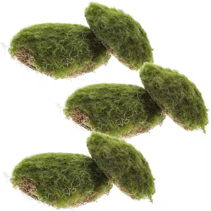 La decoración de oficina imita piedra de musgo, moldes falsos, bolas de plantas en miniatura, bonsái, decoraciones artificiales, diseño de jardín, - 1