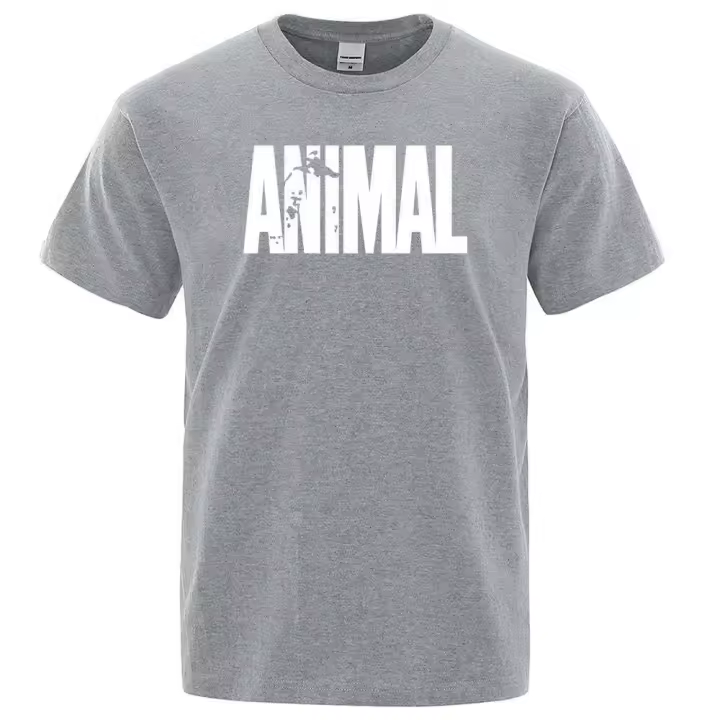 Camiseta Deportiva de Verano para Hombres Estilo Casual con Estampado de Animal - 1