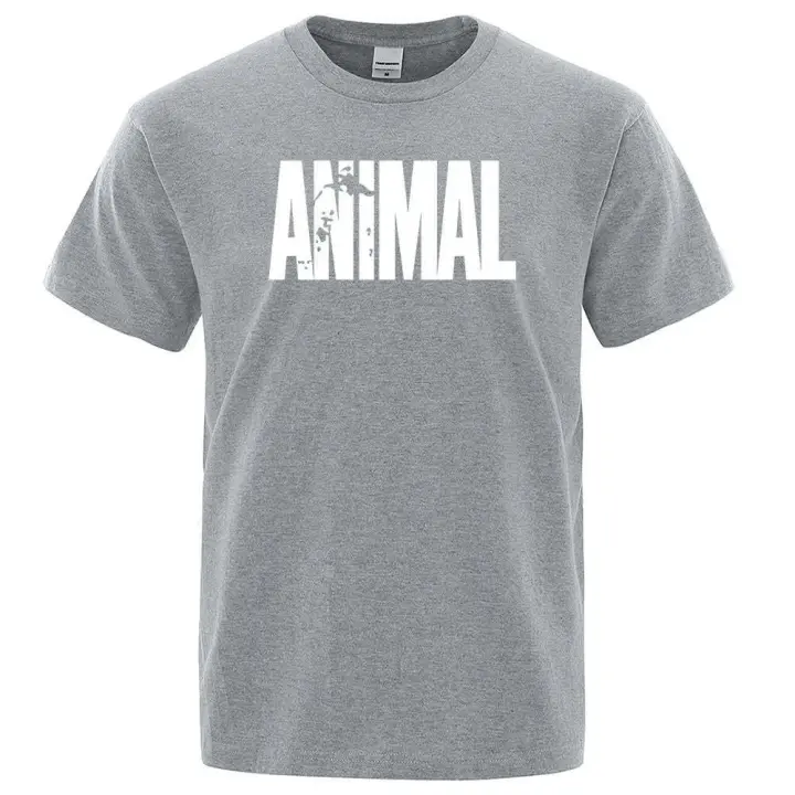 Camiseta Deportiva de Verano para Hombres Estilo Casual con Estampado de Animal - 1