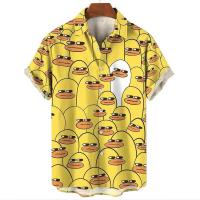 Camisas Casuales para Hombres con Estampado 3D de Oso Ropa de Verano Novedosa, Mangas Cortas, Tallas Grandes y Sueltas - details 2