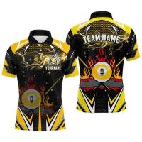 Nuevas camisetas gráficas de billar para hombres, camisa de manga corta con estampado 3D de nombre personalizado informal de verano, camiseta holgada y transpirable - details 8