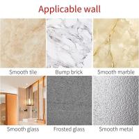 Estante esquinero para baño, organizador, cesta de pared plateada sin taladro - details 7