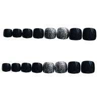Uñas postizas para dedos de los pies, Uñas postizas impermeables y transpirables para manicura, persona experta, color negro sólido - details 3