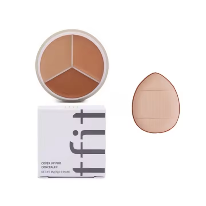 Paleta de Corrector 3 Colores Tfit Maquillaje Profesional para Corrector de Ojeras, Marcas en la Piel Herramientas de Cuidado de la Piel de Belleza - 1