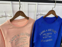 Sudadera con capucha bordada de algodón rosa para mujer, Jersey clásico francés de nicho ZV, 24 principios de otoño, nuevo - details 12