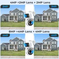 Cámara Wifi de doble lente 4K de 8MP para exteriores, cámara de seguridad PTZ con Zoom 10X, visión nocturna, cámara de movimiento automático, aplicación Espion Wifi P6Slite - details 2