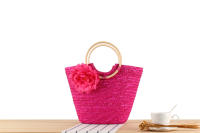 Enredadera tejida a mano con flores de gran capacidad, bolsa de hierba de mano, playa Ha, nueva - details 2