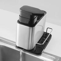 Organizador Fregadero Cocina, with Jabonera y Dispensador de Jabón Incorporado, Soporte Fregadero de Acero Inoxidizable - details 4