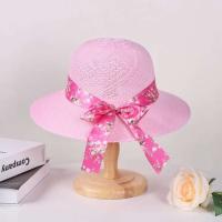 Sombrero de pescador con cinta a la moda para mujer, sombreros de sol informales para mujer, sombrero de paja para playa de verano - details 3