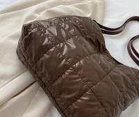 Bolso de mano de algodón con almohadilla espacial para mujer, bolsa de viaje de hombro acolchada, de gran capacidad, impermeable, a la moda, Invierno - details 62