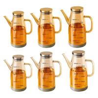 Botella de aceite de cocina de gran capacidad, vertedor sin goteo a prueba de fugas, dispensador de aceite de oliva, Base de goma recargable, recipiente para vinagrera de aceite de vidrio - details 23