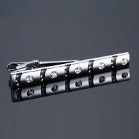 Clip de corbata clásico para hombre, varios tipos, chapado en Metal de lujo, diseño de cristal, regalo de boda - details 1