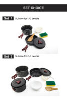 Juego de Cocina al Aire Libre Widesea Set de Ollas y Cubiertos para Camping y Excursiones Equipamiento para Picnics y Viajes - details 7