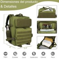 Mochila Táctica Militar Rucksack de Asalto Molle para Viajes al Aire Libre Caza y Campamento - details 17