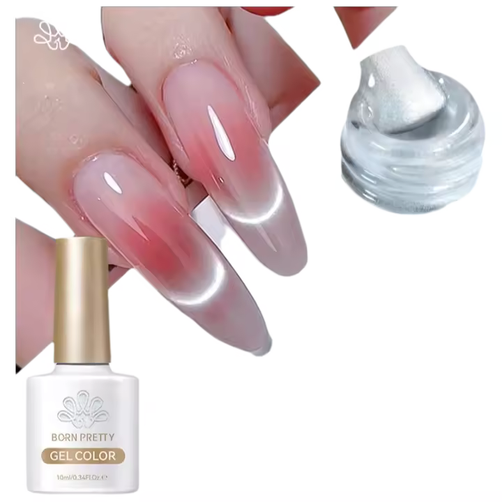 BORN PRETTY 10ml Gel de Uñas de Gato Blanco Brillo Ultra de Gel UV Varilla Magnética de Espejo - 1