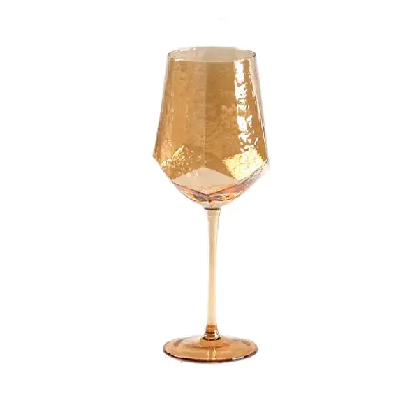 Copas de vino con adorno dorado, copa de cristal sin plomo para champán, copa de agua para beber, boda, hogar, Bar - 1