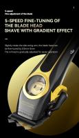 Kemei 2373 cortapelos profesional inalámbrico para peluquero, Máquina para cortar cabello eléctrica para hombres, Motor magnético de 8800RPM - details 2