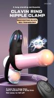 Empaque privado Sexy 2 en 1 Anillo inalámbrico Vibrador con control remoto Funda de silicona de estimulación Juguete adulto para parejas - details 0